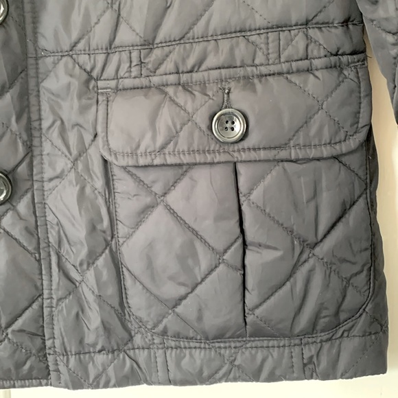 Quilted Lined Lightweight Nylon Jacket Black Navy Packable Fall Neutral Small - Picture 2 of 9